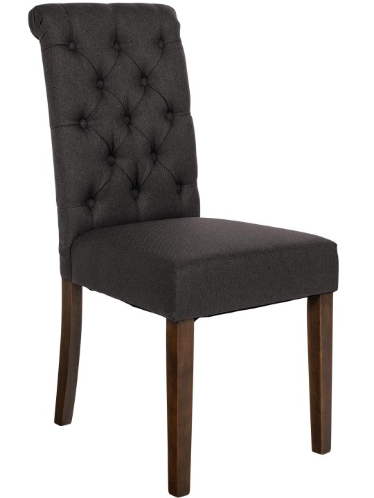 Chaise de salle à manger Lisburn tissu, noir Chaise de salle à manger Lisburn tissu, noir