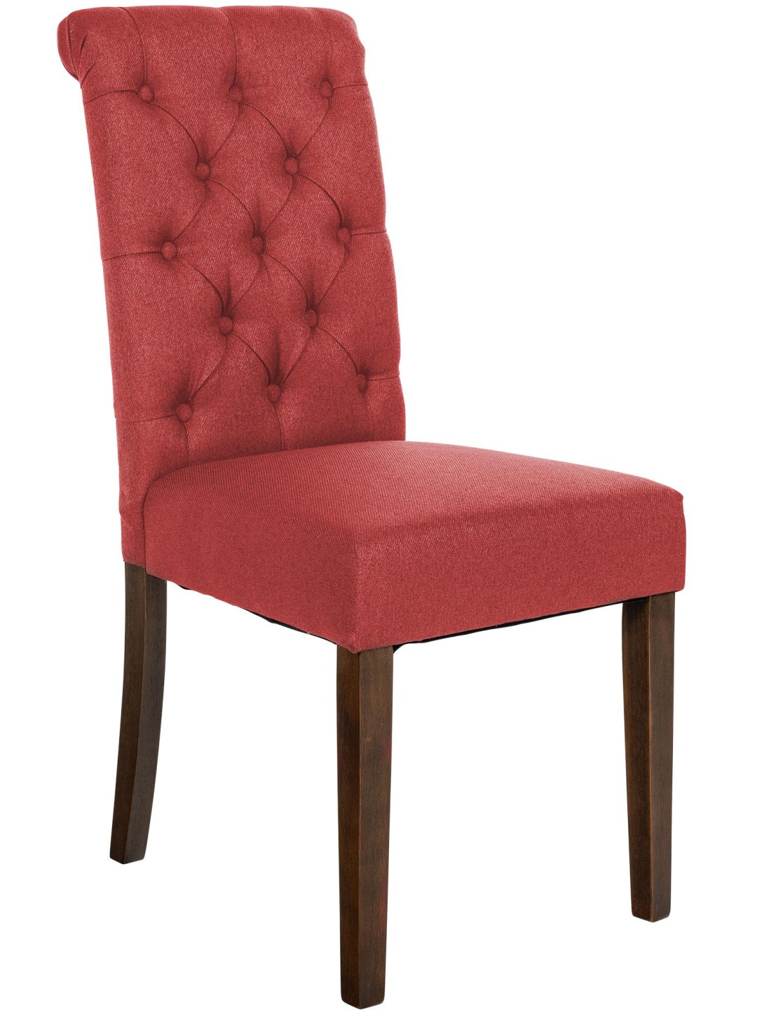 Chaise de salle à manger Lisburn tissu, rouge