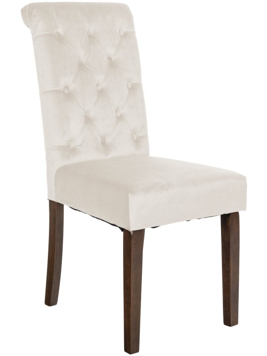 Chaise de salle à manger Lisburn velours, crème Chaise de salle à manger Lisburn velours, crème