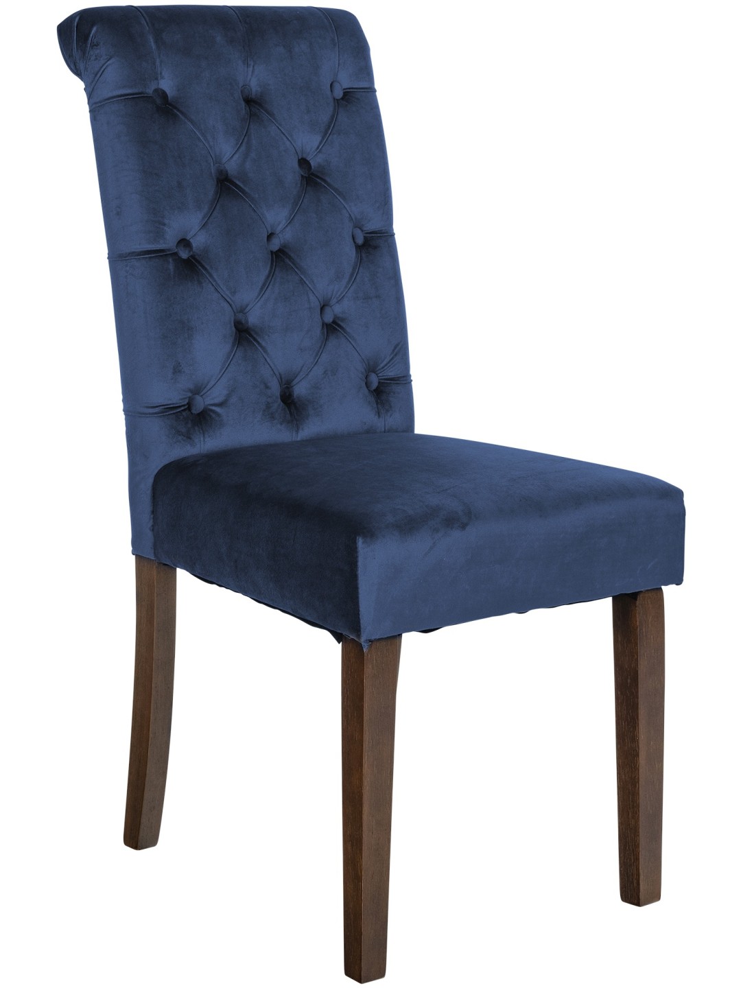 Chaise de salle à manger Lisburn velours, bleu