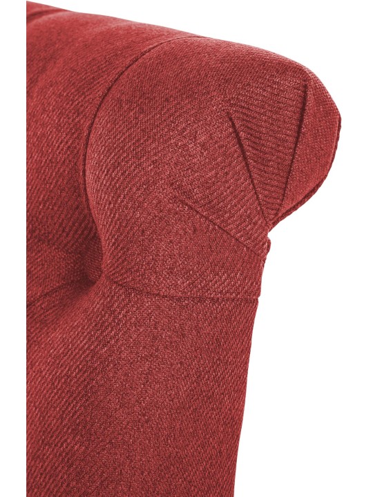 Chaise de salle à manger Lisburn tissu, rouge