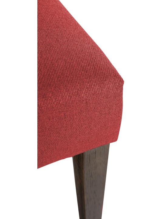 Chaise de salle à manger Lisburn tissu, rouge