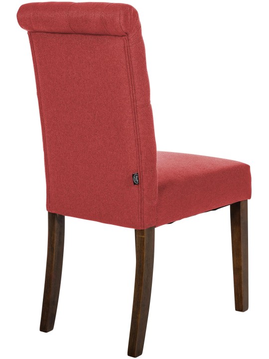 Chaise de salle à manger Lisburn tissu, rouge