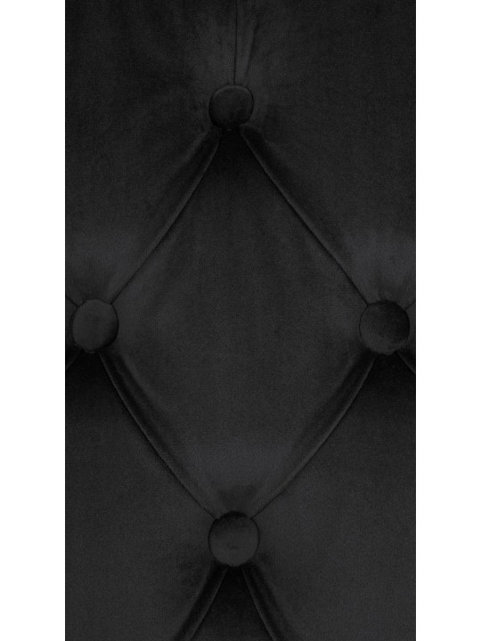 Chaise de salle à manger en velours Lisburn, noir Chaise de salle à manger en velours Lisburn, noir