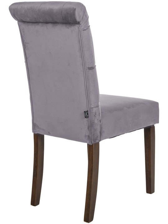 Chaise de salle à manger Lisburn velours, gris foncé Chaise de salle à manger Lisburn velours, gris foncé