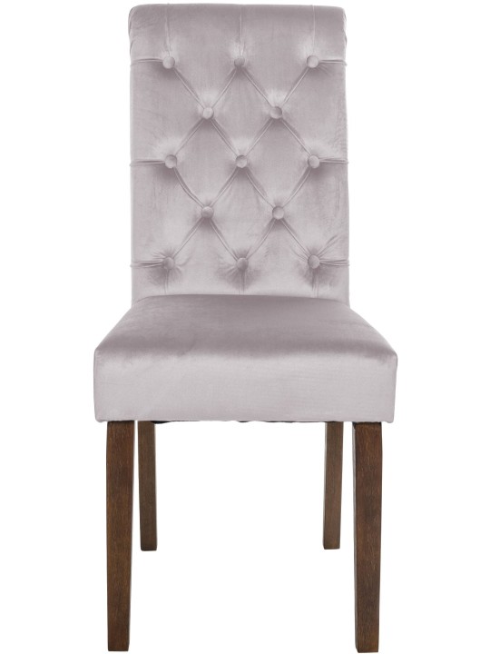 Chaise de salle à manger Lisburn velours, gris Chaise de salle à manger Lisburn velours, gris