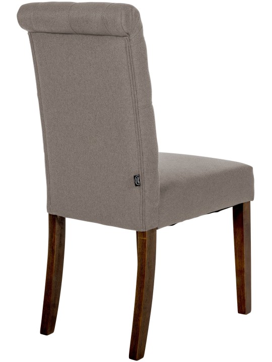 Lot de 2 chaises de salle à manger Lisburn en tissu, taupe