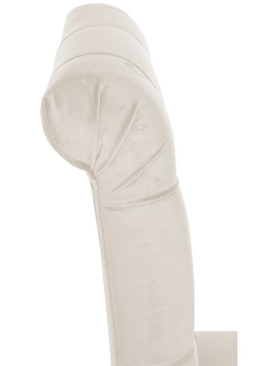 Lot de 2 chaises de salle à manger Lisburn velours, crème