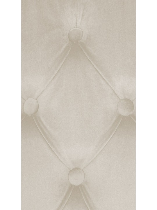 Lot de 2 chaises de salle à manger Lisburn velours, crème