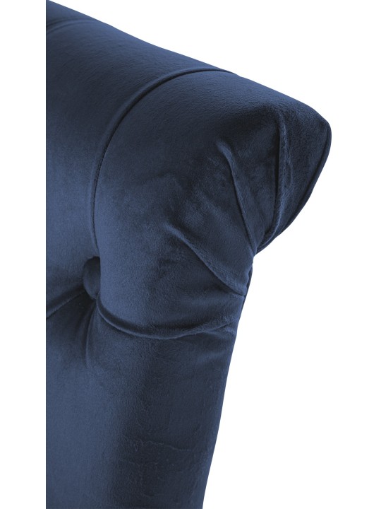 Lot de 2 chaises de salle à manger Lisburn velours, bleu