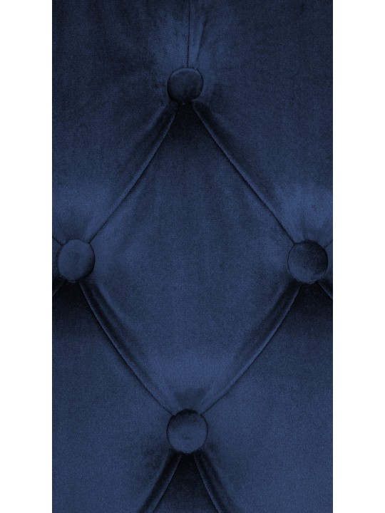 Lot de 2 chaises de salle à manger Lisburn velours, bleu