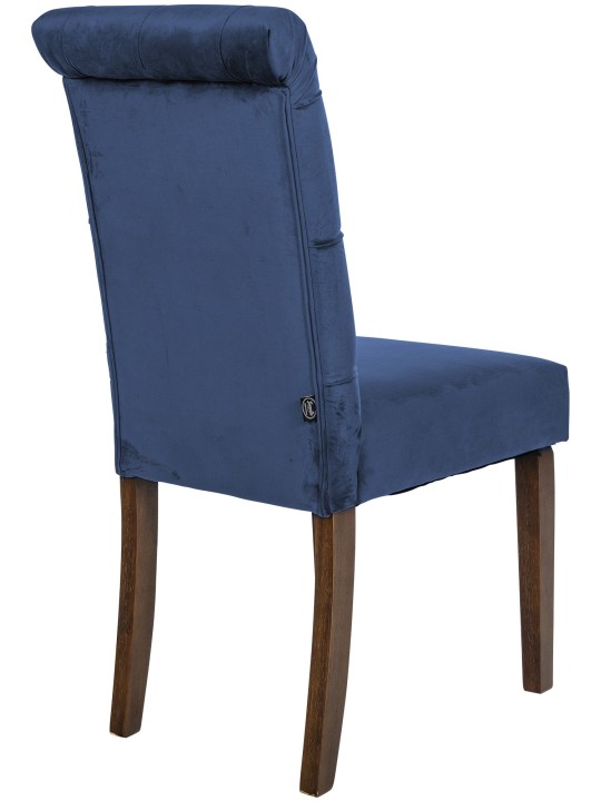 Lot de 2 chaises de salle à manger Lisburn velours, bleu