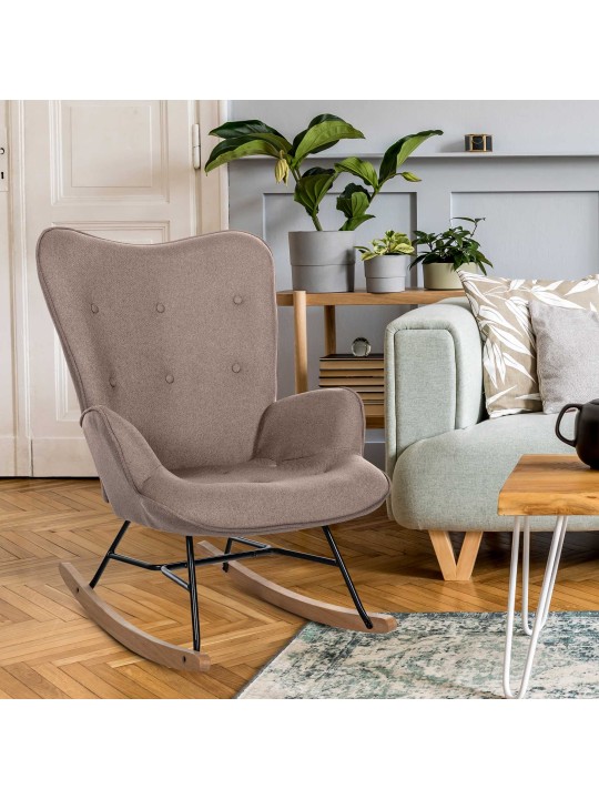 Chaise Sanka tissu, taupe