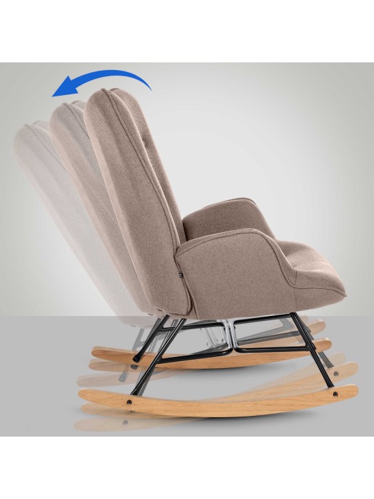 Chaise Sanka tissu, taupe