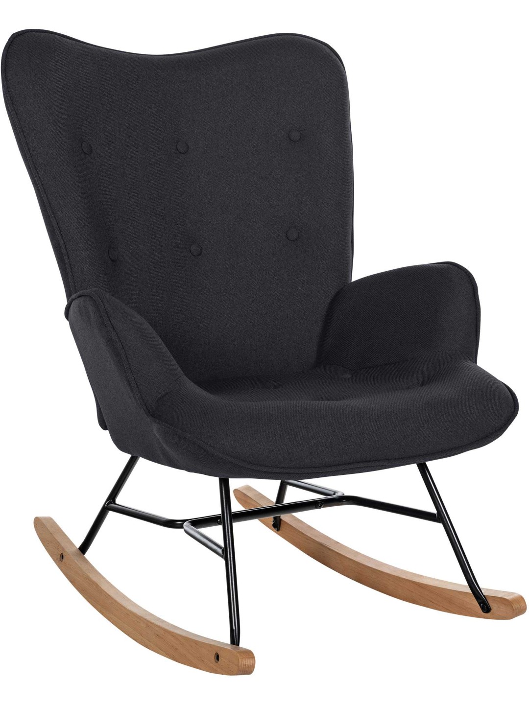 Chaise Sanka tissu, noir