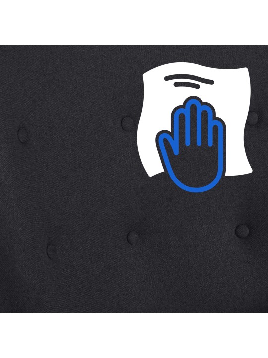 Chaise Sanka tissu, noir