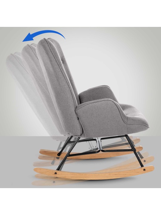 Chaise Sanka tissu, gris