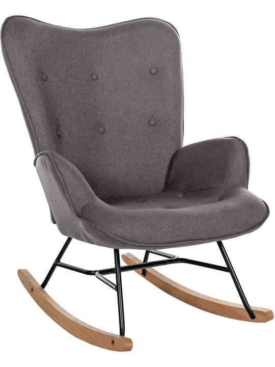 Chaise Sanka tissu, gris foncé