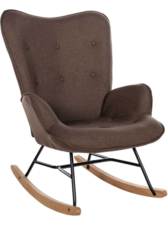 Chaise Sanka tissu, brun
