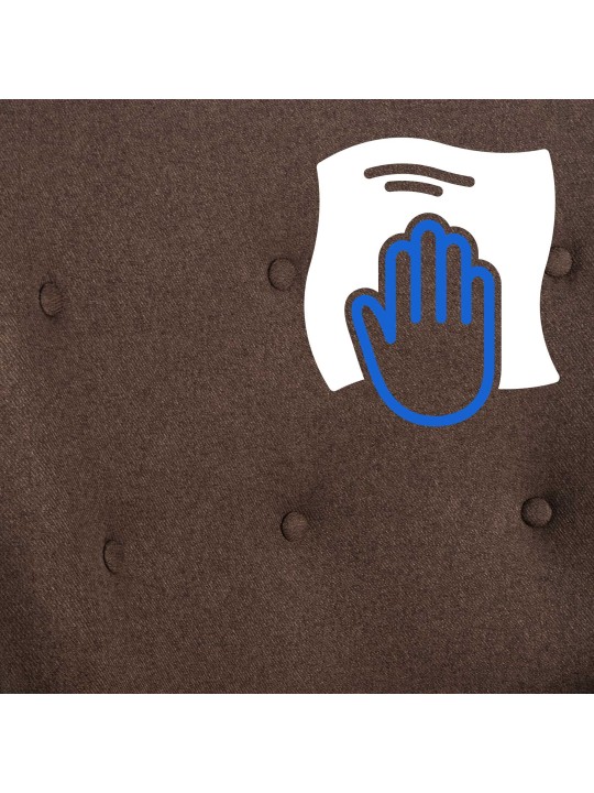 Chaise Sanka tissu, brun