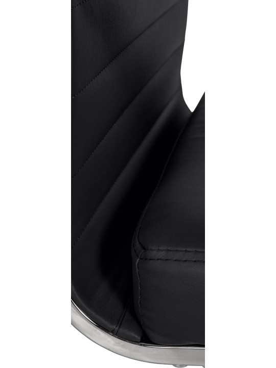 Chaise de bureau Amadora simili cuir, noir