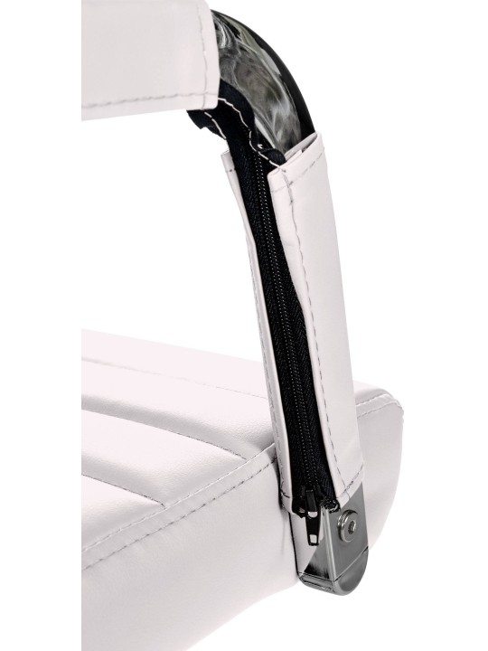 Chaise de bureau Amadora simili cuir, blanc