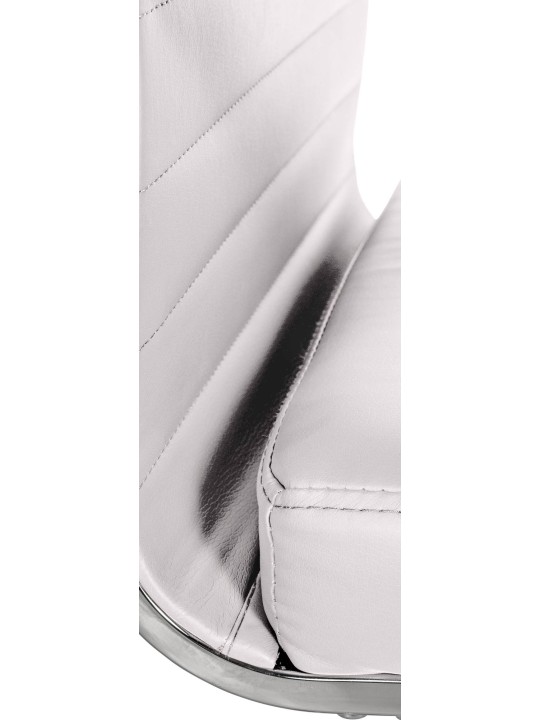 Chaise de bureau Amadora simili cuir, blanc