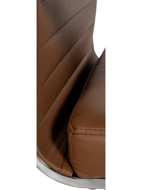 Chaise de bureau Amadora simili cuir, brun clair