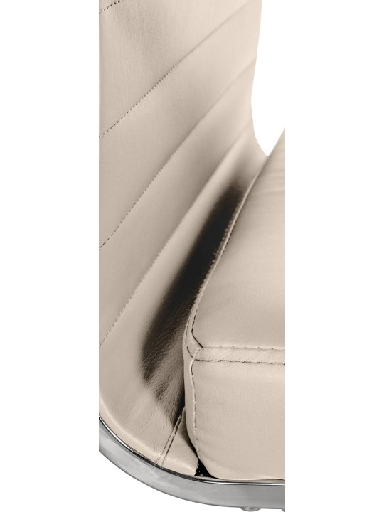 Chaise de bureau Amadora simili cuir, crème