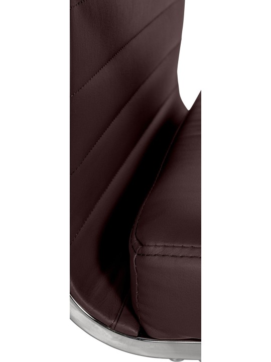 Chaise de bureau Amadora simili cuir, brun