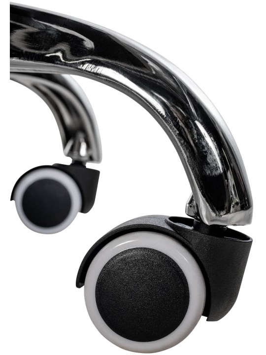 Chaise de bureau Amadora simili cuir, rouge