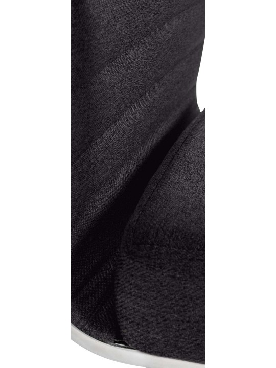 Chaise de bureau Amadora en tissu, noir