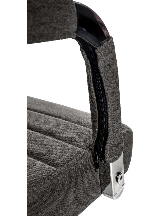 Chaise de bureau Amadora en tissu, gris foncé