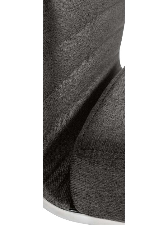 Chaise de bureau Amadora en tissu, gris foncé