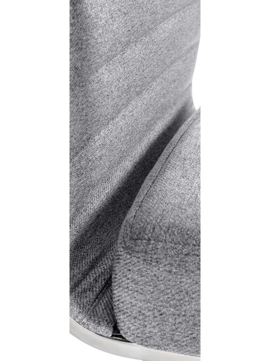 Chaise de bureau Amadora en tissu, gris