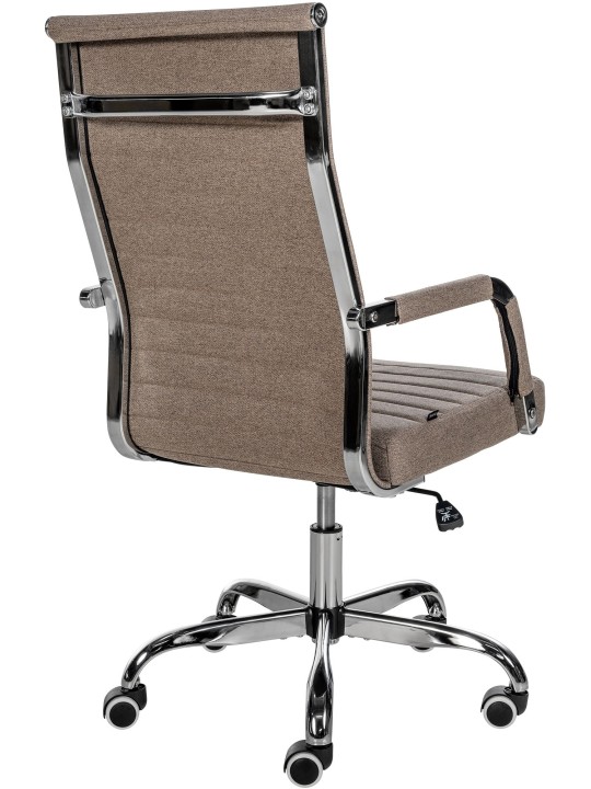 Chaise de bureau Amadora en tissu, taupe