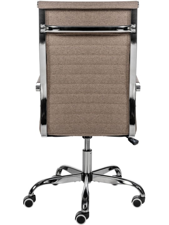 Chaise de bureau Amadora en tissu, taupe