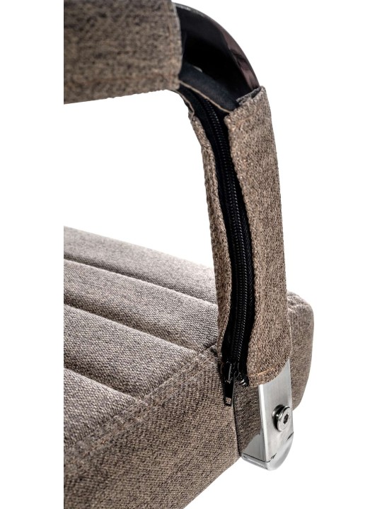 Chaise de bureau Amadora en tissu, taupe