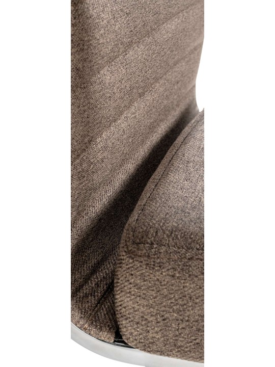 Chaise de bureau Amadora en tissu, taupe