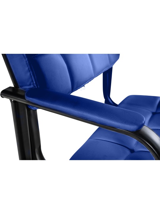 Chaise visiteur Canada B simili cuir, bleu