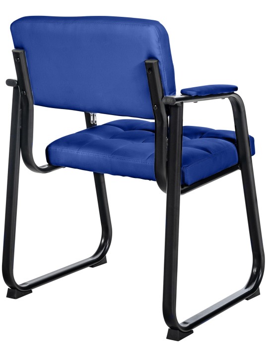 Chaise visiteur Canada B simili cuir, bleu
