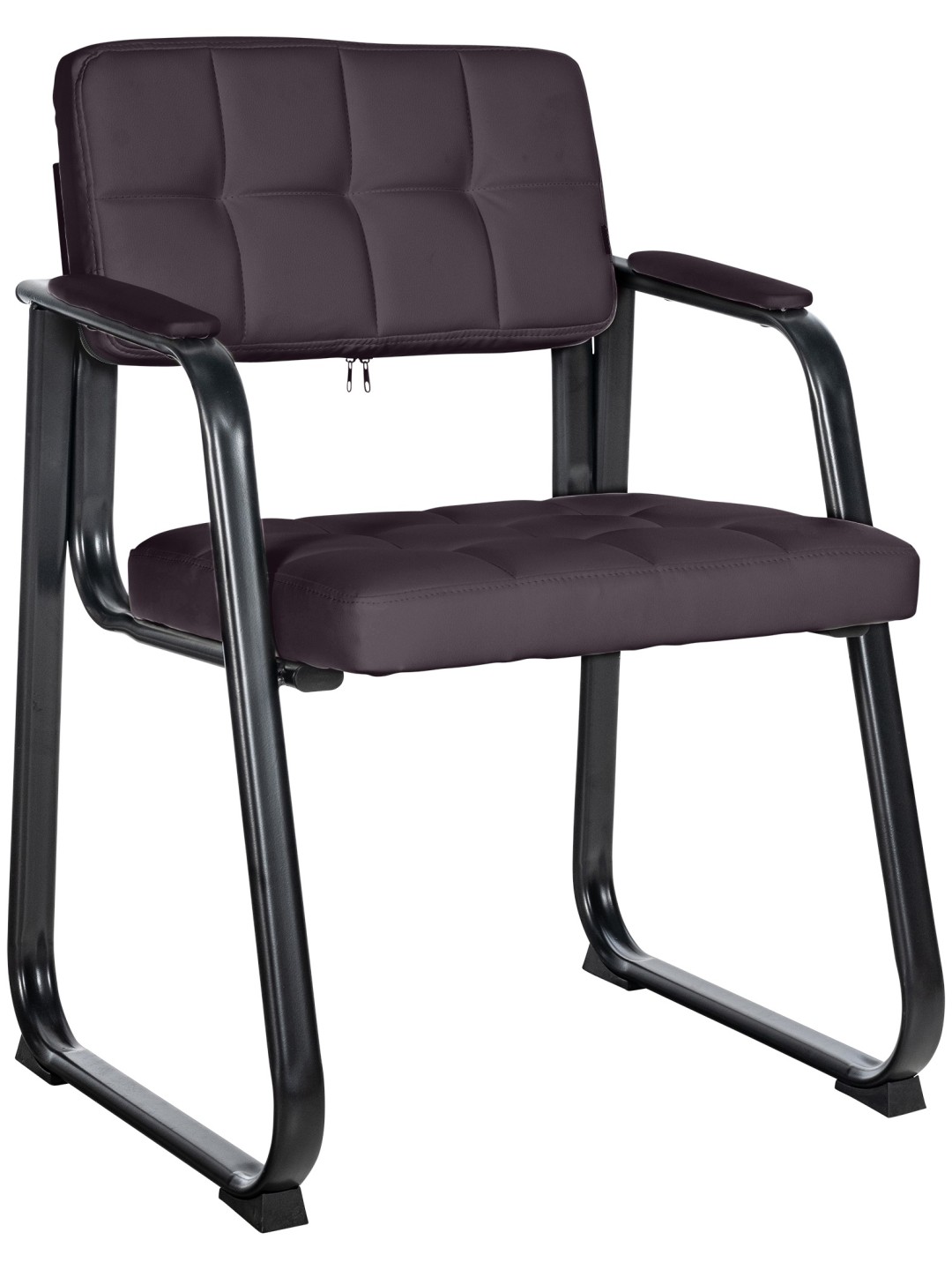 Chaise visiteur Canada B simili cuir, brun