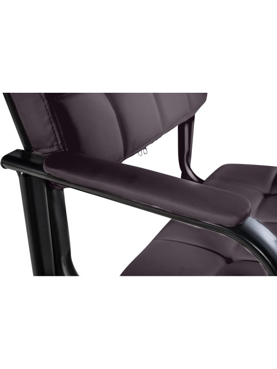 Chaise visiteur Canada B simili cuir, brun