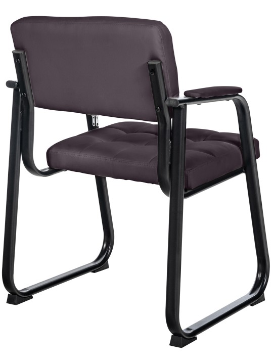 Chaise visiteur Canada B simili cuir, brun