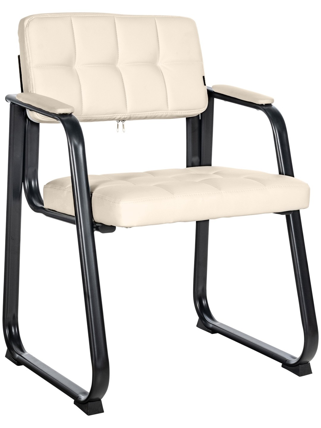 Chaise visiteur Canada B simili cuir, crème