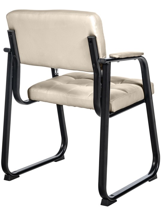 Chaise visiteur Canada B simili cuir, crème Chaise visiteur Canada B simili cuir, crème