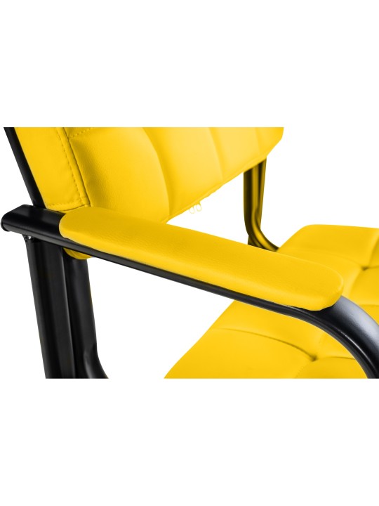 Chaise visiteur Canada B simili cuir, jaune