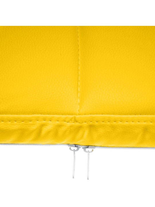 Chaise visiteur Canada B simili cuir, jaune