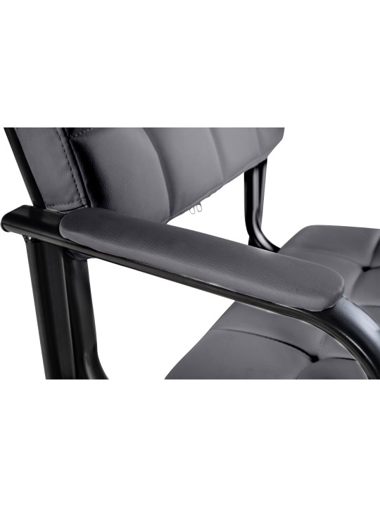 Chaise visiteur Canada B simili cuir, gris