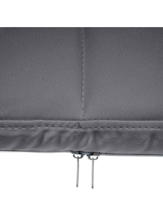 Chaise visiteur Canada B simili cuir, gris